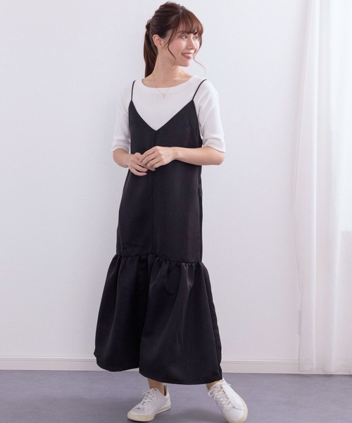 ETERNITY SELECT(エタニティ セレクト)の「タフタキャミワンピ(ワンピース・レディース・ブラック/ブラウン・M/L)」の14枚目の写真