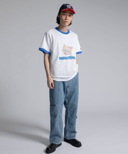 Name.(ネーム)の「STUDIOUS別注 RINGER PRINT TEE(Tシャツ/カットソー・メンズ・ホワイト/グレー・1/2)」の4枚目の写真