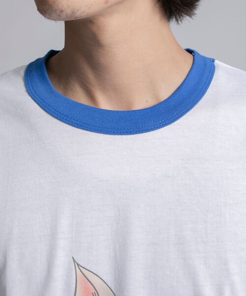 Name.(ネーム)の「STUDIOUS別注 RINGER PRINT TEE(Tシャツ/カットソー・メンズ・ホワイト/グレー・1/2)」の7枚目の写真
