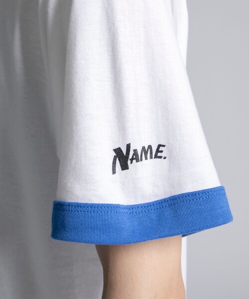 Name.(ネーム)の「STUDIOUS別注 RINGER PRINT TEE(Tシャツ/カットソー・メンズ・ホワイト/グレー・1/2)」の10枚目の写真