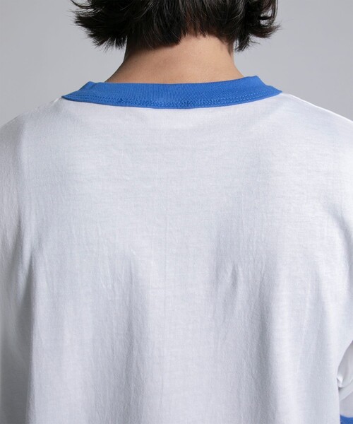 Name.(ネーム)の「STUDIOUS別注 RINGER PRINT TEE(Tシャツ/カットソー・メンズ・ホワイト/グレー・1/2)」の11枚目の写真
