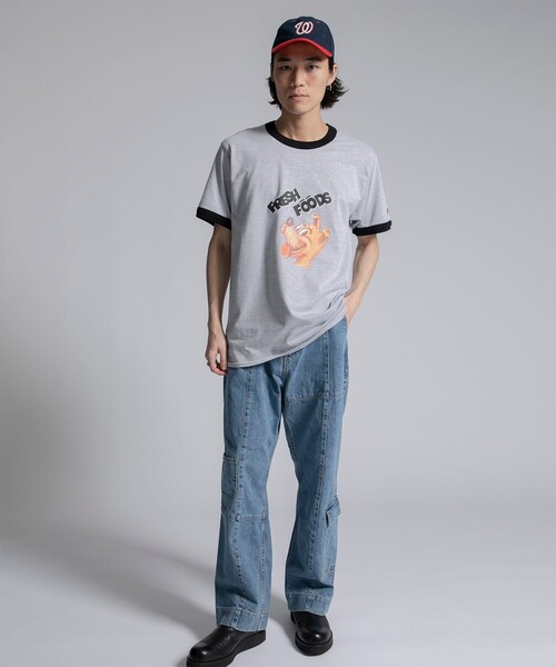 Name.(ネーム)の「STUDIOUS別注 RINGER PRINT TEE(Tシャツ/カットソー・メンズ・ホワイト/グレー・1/2)」の12枚目の写真