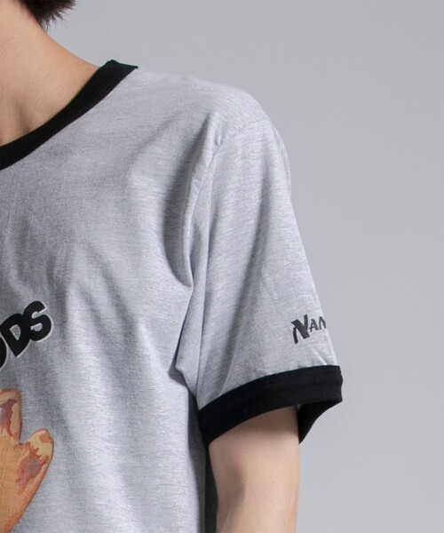 STUDIOUS別注 RINGER PRINT TEE（Tシャツ/カットソー）｜Name