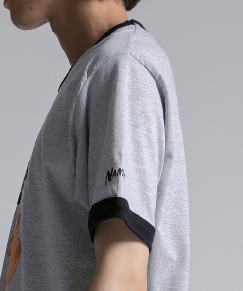 Name.(ネーム)の「STUDIOUS別注 RINGER PRINT TEE(Tシャツ/カットソー・メンズ・ホワイト/グレー・1/2)」の19枚目の写真