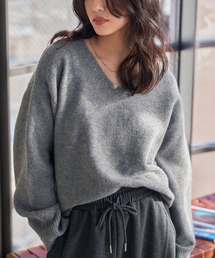 モックネック 肉厚 ウール ひつじ 風景 レディース ニットセーター S528b モックネック 肉厚 ウール ひつじ 風景 レディース ニット