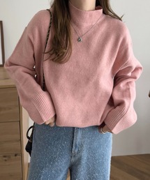 KOBE LETTUCE | ウォッシャブルモヘア風モックネックニットトップス(ニット/セーター)