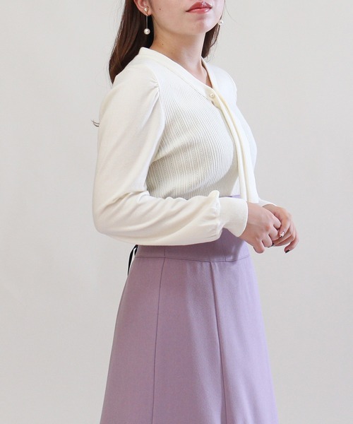 ASTORIA ODIER（アストリアオディール）の「2wayボウタイニットプルオーバー（ニット/セーター・レディース・ベージュ/モカ/ホワイト/ブラック/ピンクベージュ・MEDIUM/LARGE）」の10枚目の写真