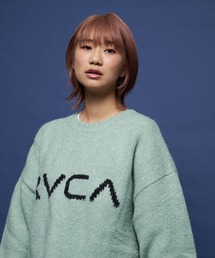 ニット セーター RVCA レディース DIP IN SWEATER セーター/ルーカグラデーションクルーネックセーター レディース RVCA（ルーカ）の「RVCA レディース DIP IN SWEATER セーター