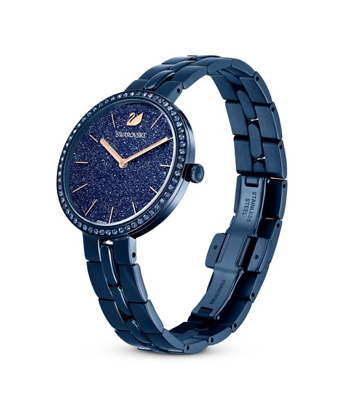 SWAROVSKI（スワロフスキー）の「【公式】【スワロフスキー】Cosmopolitan ウォッチ, 金属製のブレスレット, ブルー, ブルーフィニッシュ（アナログ腕時計・レディース・ブルー・ONE SIZE）」の8枚目の写真