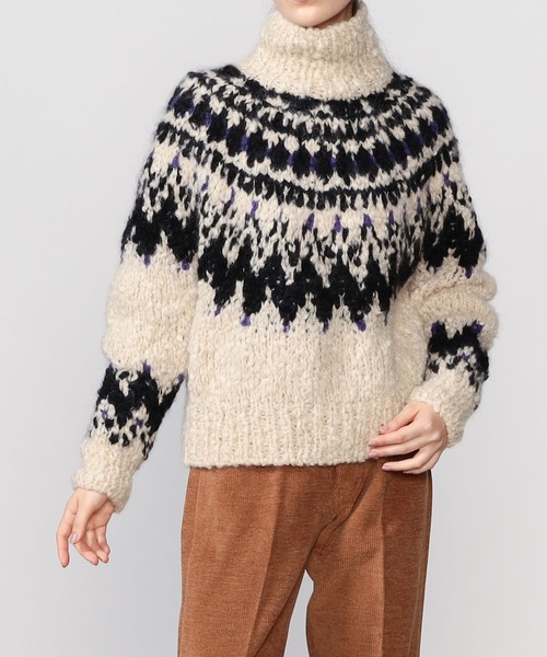 UNFIL(アンフィル)の「unfil | カシミヤブレンド ハンドニットプルオーバー WOMEN(ニット/セーター・レディース・ホワイト系その他5/ブラック系その他・1)」の13枚目の写真