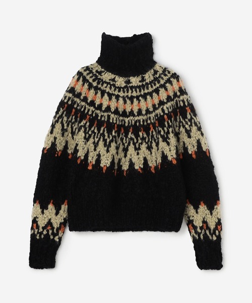 UNFIL(アンフィル)の「unfil | カシミヤブレンド ハンドニットプルオーバー WOMEN(ニット/セーター・レディース・ホワイト系その他5/ブラック系その他・1)」の4枚目の写真