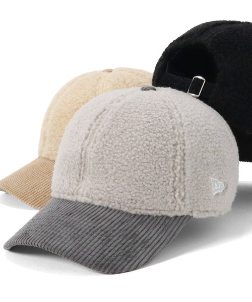 NEW ERA（ニューエラ）の「ニューエラキャップ ９TWENTY ボアコーデュロイフリースファー ONSPOTZ別注（キャップ・メンズ・ブラック/ベージュ/グレー/ブラック系その他/ベージュ系その他・FREE/M/L）」の3枚目の写真