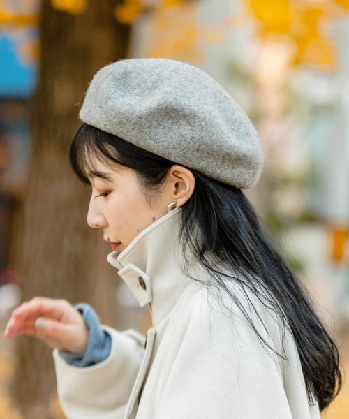 SMELLY（スメリー）の「ベーシックバスクベレー（ハンチング/ベレー帽・レディース・ブラック/ベージュ/グレー・-）」の4枚目の写真
