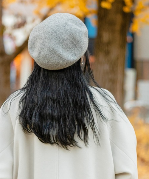 SMELLY（スメリー）の「ベーシックバスクベレー（ハンチング/ベレー帽・レディース・ブラック/ベージュ/グレー・-）」の5枚目の写真