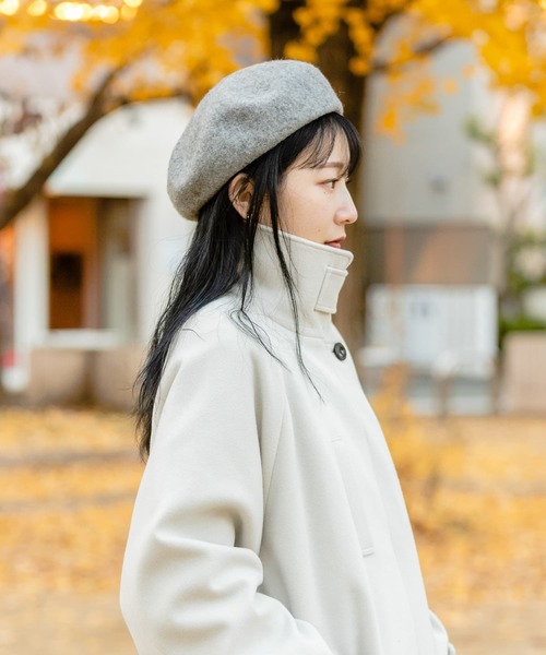 SMELLY（スメリー）の「ベーシックバスクベレー（ハンチング/ベレー帽・レディース・ブラック/ベージュ/グレー・-）」の7枚目の写真