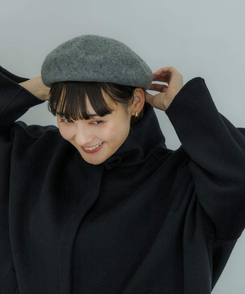 SMELLY（スメリー）の「ベーシックバスクベレー（ハンチング/ベレー帽・レディース・ブラック/ベージュ/グレー・-）」の8枚目の写真