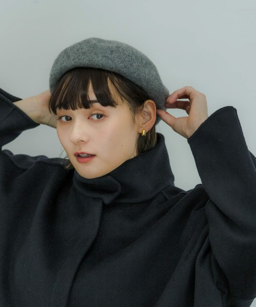 SMELLY（スメリー）の「ベーシックバスクベレー（ハンチング/ベレー帽・レディース・ブラック/ベージュ/グレー・-）」の9枚目の写真
