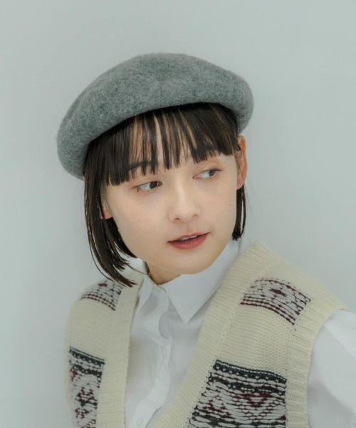SMELLY（スメリー）の「ベーシックバスクベレー（ハンチング/ベレー帽・レディース・ブラック/ベージュ/グレー・-）」の15枚目の写真
