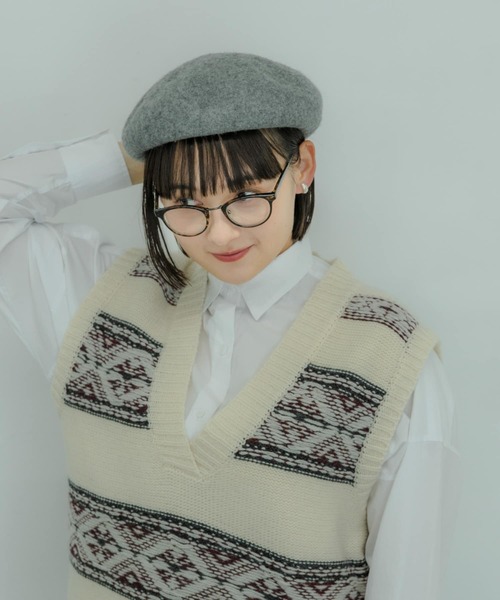 SMELLY（スメリー）の「ベーシックバスクベレー（ハンチング/ベレー帽・レディース・ブラック/ベージュ/グレー・-）」の17枚目の写真