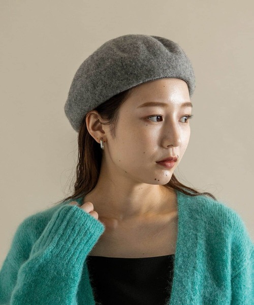 SMELLY（スメリー）の「ベーシックバスクベレー（ハンチング/ベレー帽・レディース・ブラック/ベージュ/グレー・-）」の18枚目の写真