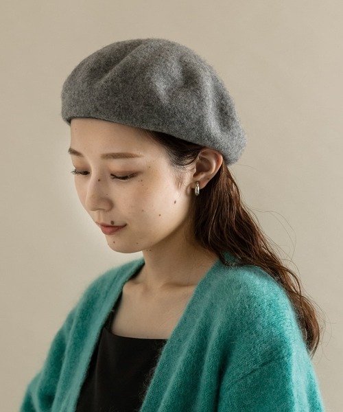 SMELLY（スメリー）の「ベーシックバスクベレー（ハンチング/ベレー帽・レディース・ブラック/ベージュ/グレー・-）」の19枚目の写真