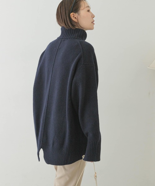 F by ROSSO（エフバイロッソ）の「F by ROSSO　ハミルトンラムズウールタートルニット（ニット/セーター・レディース・ネイビー/イエロー/ブルー/モカ/アイボリー・FREE）」の21枚目の写真