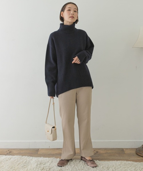 F by ROSSO（エフバイロッソ）の「F by ROSSO　ハミルトンラムズウールタートルニット（ニット/セーター・レディース・ネイビー/イエロー/ブルー/モカ/アイボリー・FREE）」の22枚目の写真