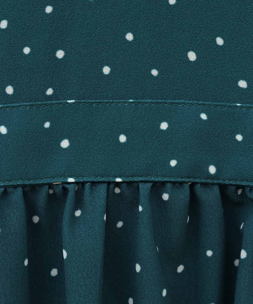 31 Sons de mode(トランテアン ソン ドゥ モード)の「ドットプリントミニワンピース(ワンピース・レディース・グリーン/オフホワイト・38/36)」の8枚目の写真