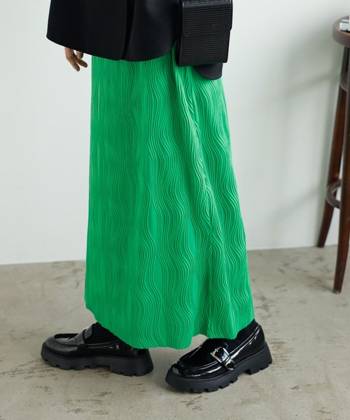 GeeRA(ジーラ)の「変形プリーツタイトスカート(スカート・レディース・ブラック/グリーン/ブルー・SMALL/MEDIUM/LARGE)」の13枚目の写真