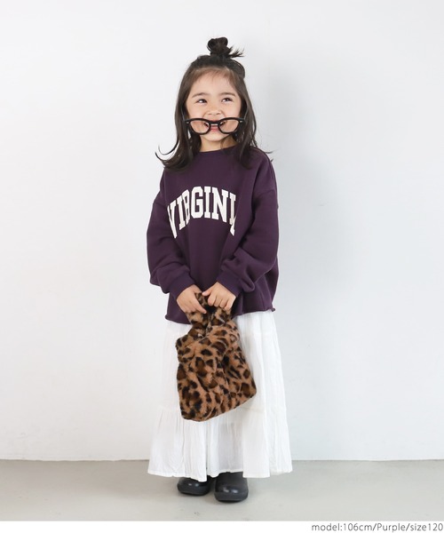 coca(coca)(コカ)の「キッズ 親子お揃い古着加工裏起毛アソートスウェット(スウェット・キッズ・パープル/ライトグレー/ブラック/カーキ・100/110/120/130/140)」の19枚目の写真