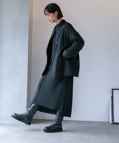 NANO universe（ナノユニバース）の「LB.04/THERMOLITE(R)中綿リバーシブルブルゾン（ブルゾン・レディース・ブラック/カーキ/ベージュ・FREE）」の11枚目の写真