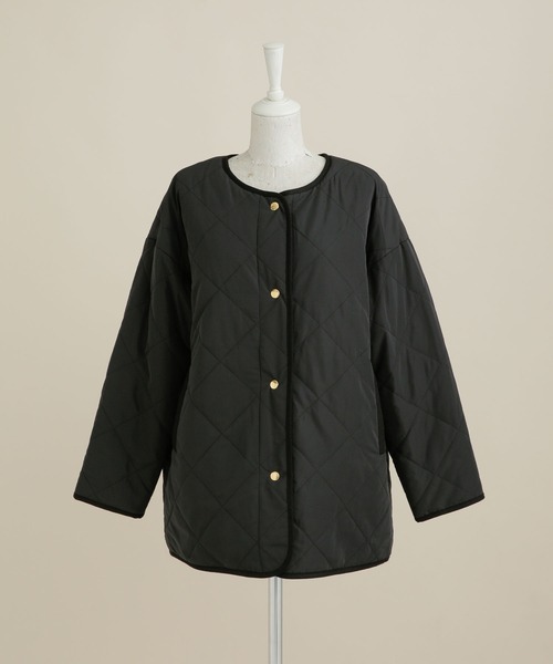 NANO universe（ナノユニバース）の「LB.04/THERMOLITE(R)中綿リバーシブルブルゾン（ブルゾン・レディース・ブラック/カーキ/ベージュ・FREE）」の20枚目の写真