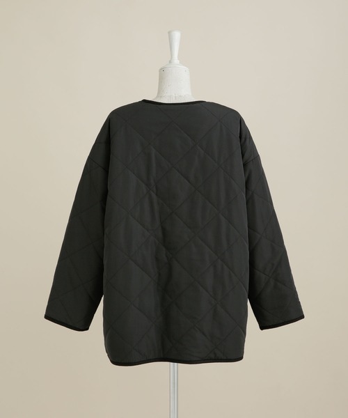 NANO universe（ナノユニバース）の「LB.04/THERMOLITE(R)中綿リバーシブルブルゾン（ブルゾン・レディース・ブラック/カーキ/ベージュ・FREE）」の22枚目の写真