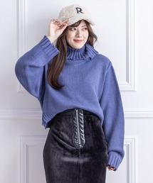 clear | ダメージタートルショートニット/トップス ≪2022AW新作≫(ニット/セーター)