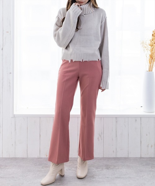 clear（クリア）の「ダメージタートルショートニットトップス（ニット/セーター・レディース・ブルーグレー/アイボリー/ベージュ/ブラック・F）」の19枚目の写真