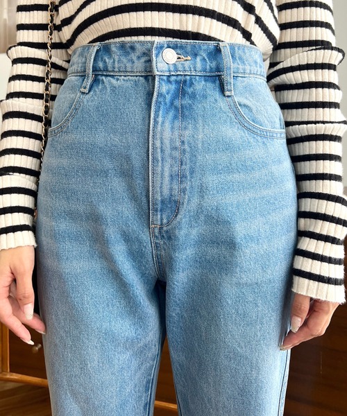 moment+(モーメントプラス)の「【累計販売枚数4万枚突破!】ロールアップデニムパンツ(デニムパンツ・レディース・インディゴブルー/サックスブルー/ブルー・M/L/S)」の8枚目の写真