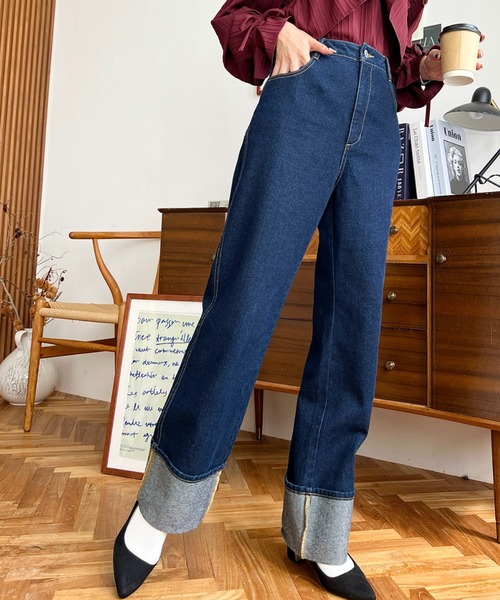 セール】【累計販売枚数4万枚突破！】ロールアップデニムパンツ