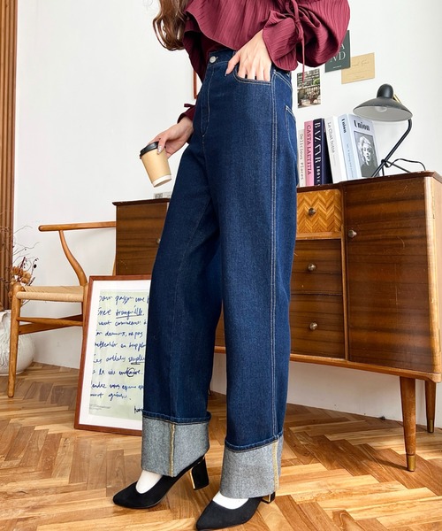 セール】【累計販売枚数4万枚突破！】ロールアップデニムパンツ