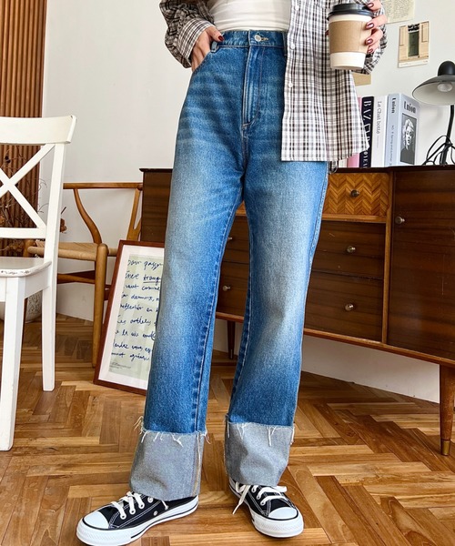 moaさん専用 まとめ買い(チェックポロシャツ＆ストレートデニムパンツ