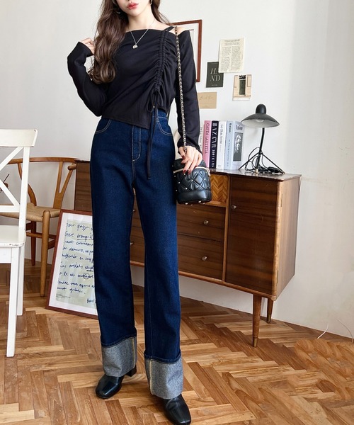 セール】【累計販売枚数4万枚突破！】ロールアップデニムパンツ