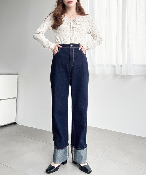 セール】【累計販売枚数4万枚突破！】ロールアップデニムパンツ