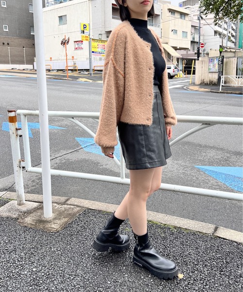 one way（ワンウェイ）の「ハンドステッチショートシャギーカーデ（カーディガン/ボレロ・レディース・ホワイト/ライトピンク/ライトブルー/ライトブラウン・FREE）」の14枚目の写真