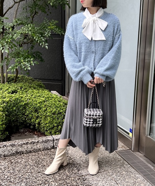 one way（ワンウェイ）の「ハンドステッチショートシャギーカーデ（カーディガン/ボレロ・レディース・ホワイト/ライトピンク/ライトブルー/ライトブラウン・FREE）」の16枚目の写真