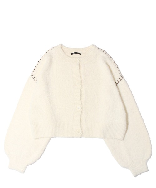 one way（ワンウェイ）の「ハンドステッチショートシャギーカーデ（カーディガン/ボレロ・レディース・ホワイト/ライトピンク/ライトブルー/ライトブラウン・FREE）」の17枚目の写真