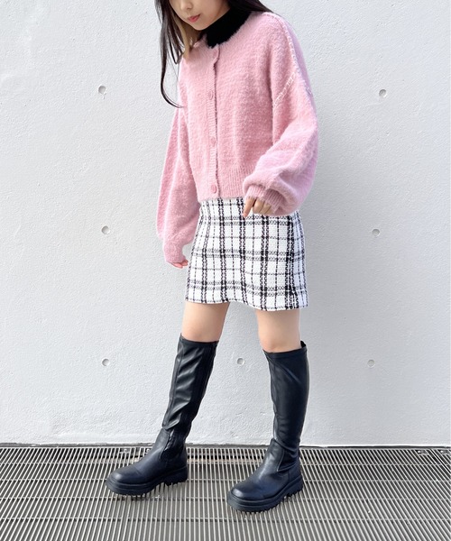 one way（ワンウェイ）の「ハンドステッチショートシャギーカーデ（カーディガン/ボレロ・レディース・ホワイト/ライトピンク/ライトブルー/ライトブラウン・FREE）」の15枚目の写真