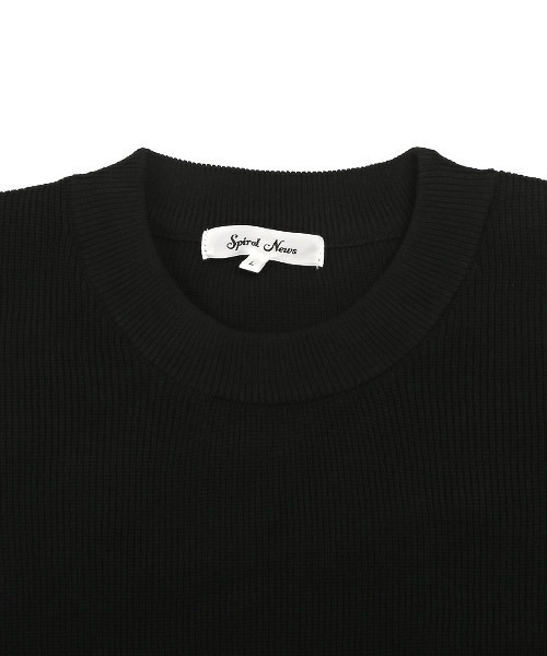 LUXSTYLE(ラグスタイル)の「12G畦編みドルマンクルーネックニット(ニット/セーター・メンズ・オフホワイト/ブラック/ブルーグレー/グレイッシュベージュ・M/L)」の17枚目の写真