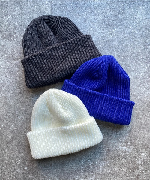 CPCM（シーピーシーエム）の「カラーリブ編みニットビーニー ニットキャップ（ニットキャップ/ビーニー・レディース・チャコールグレー/オレンジ/ブルー/ブラック/グレー/アイボリー・FREE）」の18枚目の写真