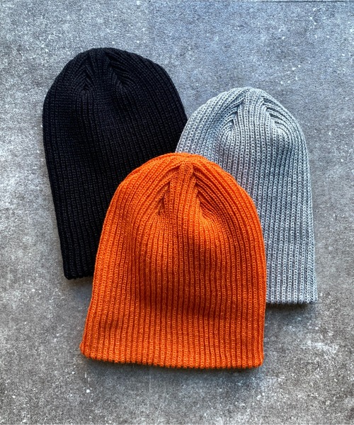 CPCM（シーピーシーエム）の「カラーリブ編みニットビーニー ニットキャップ（ニットキャップ/ビーニー・レディース・チャコールグレー/オレンジ/ブルー/ブラック/グレー/アイボリー・FREE）」の16枚目の写真