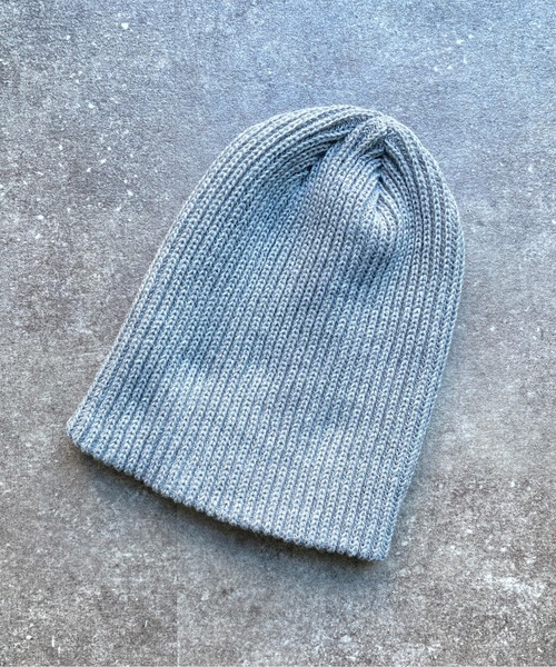 CPCM（シーピーシーエム）の「カラーリブ編みニットビーニー ニットキャップ（ニットキャップ/ビーニー・レディース・チャコールグレー/オレンジ/ブルー/ブラック/グレー/アイボリー・FREE）」の12枚目の写真