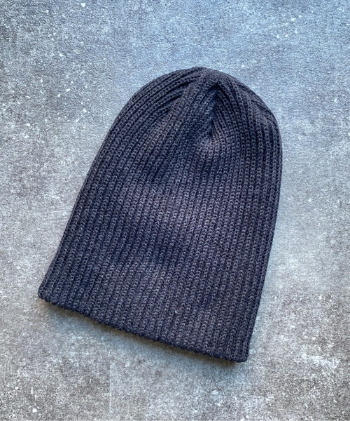 CPCM（シーピーシーエム）の「カラーリブ編みニットビーニー ニットキャップ（ニットキャップ/ビーニー・レディース・チャコールグレー/オレンジ/ブルー/ブラック/グレー/アイボリー・FREE）」の11枚目の写真